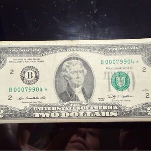 $2 star note RARE run size 128,000 print size 128,000